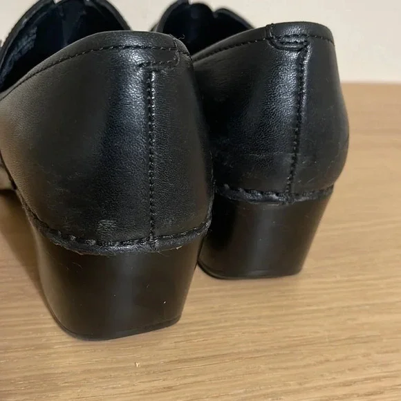 Dansko Women's Western Clogs Sz 6 Black Leather Button Professional Work Shoes - Picture 7 of 16